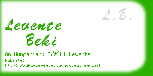 levente beki business card